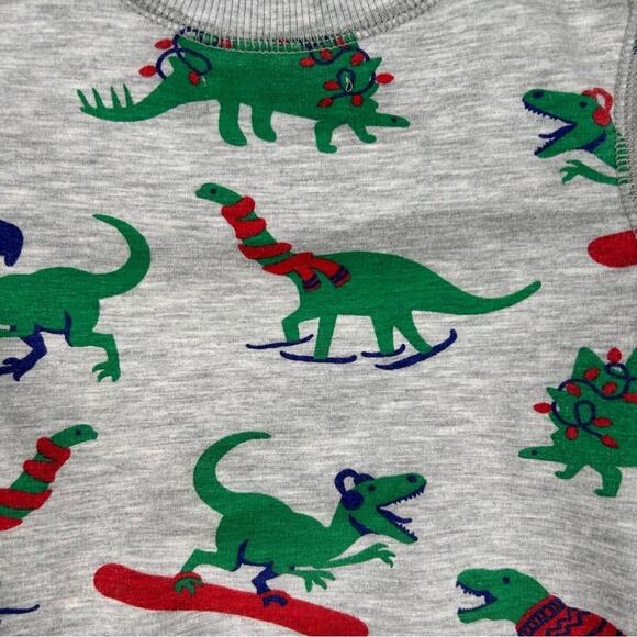 Tucker + Tate Boys Matching Set 6M Gray Dino Print Fleece Sweatshirt and Joggers - Picture 3 of 7